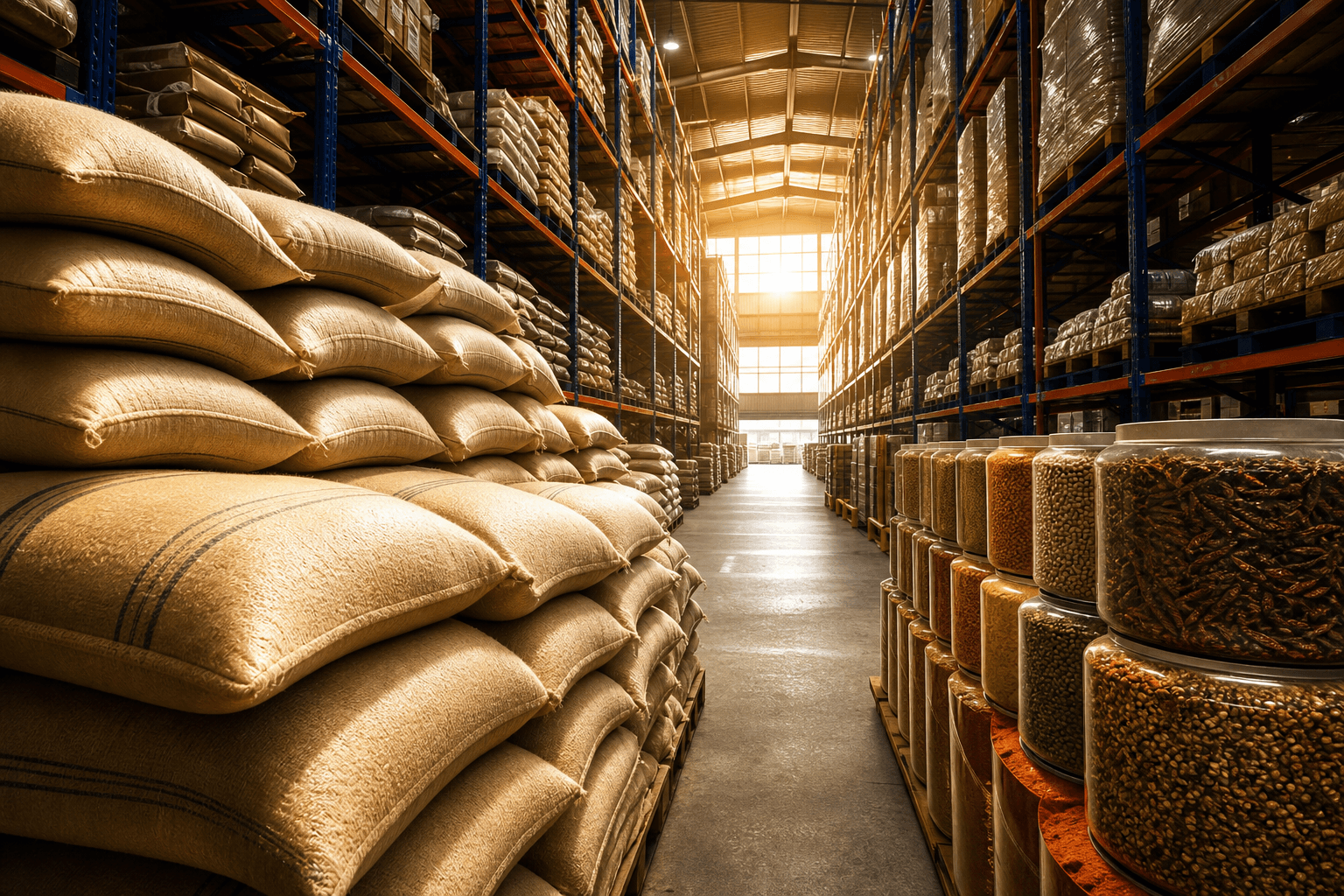Rice warehouse storage